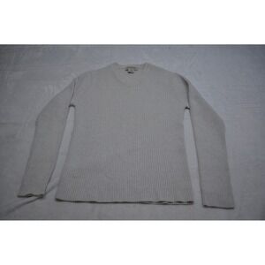 J Crew Sweater Womens XS Light Gray Ribbed V Neck Pullover Stretch Knit Fitted